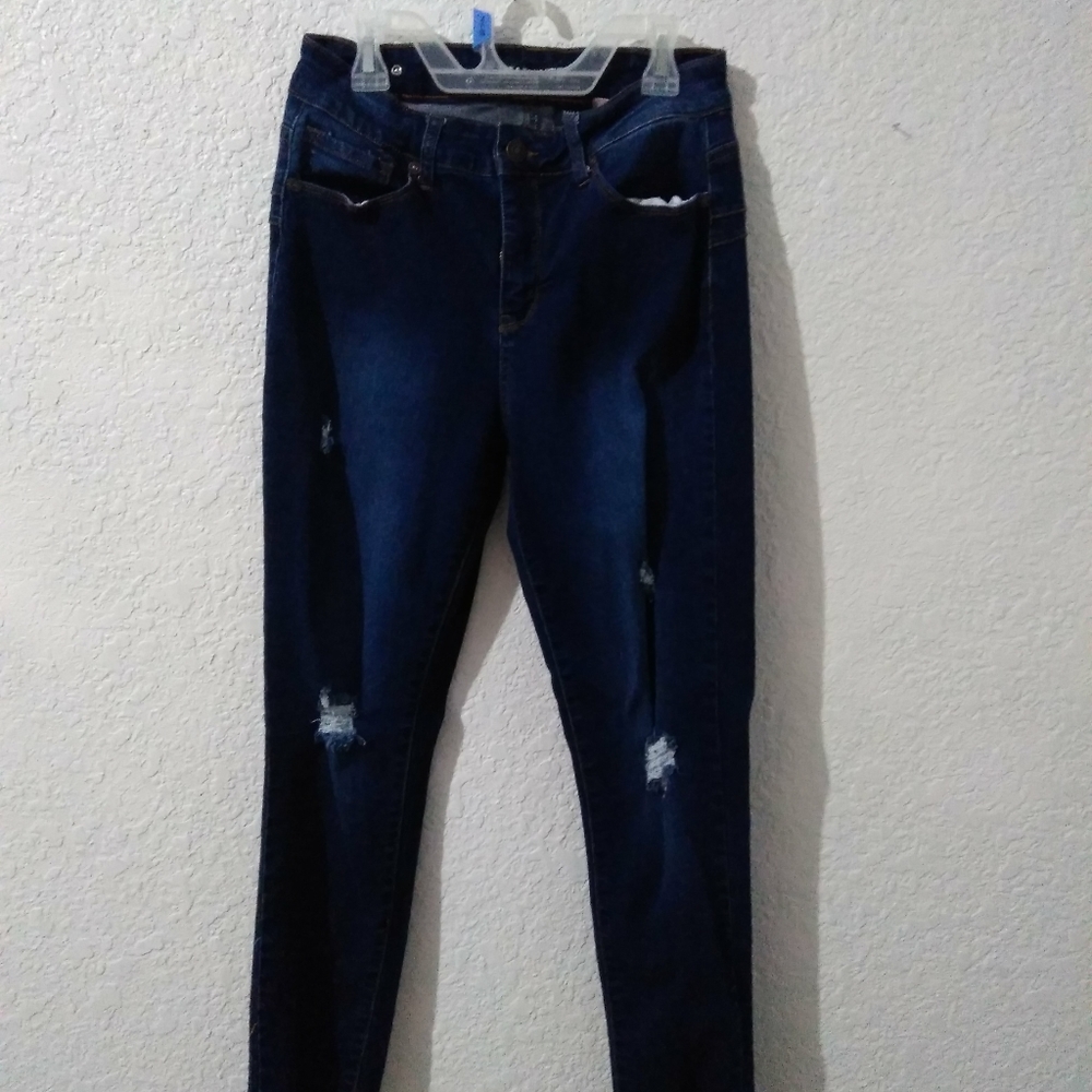 Dark wash blue jeans